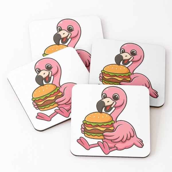 Item preview, Flamingo Eating Hamburger designed and sold by k3rstman1.