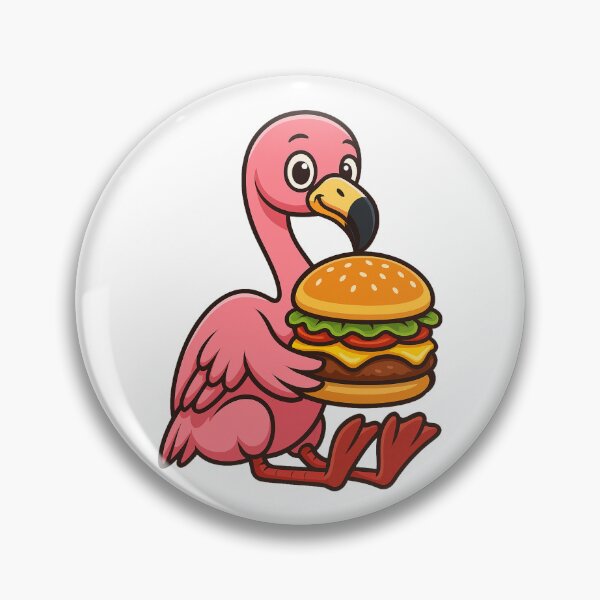 Item preview, Flamingo Eating Hamburger designed and sold by k3rstman1.
