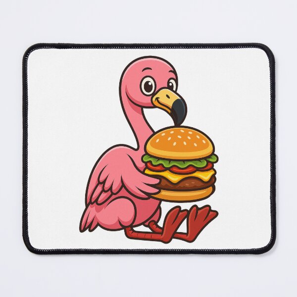 Item preview, Flamingo Eating Hamburger designed and sold by k3rstman1.
