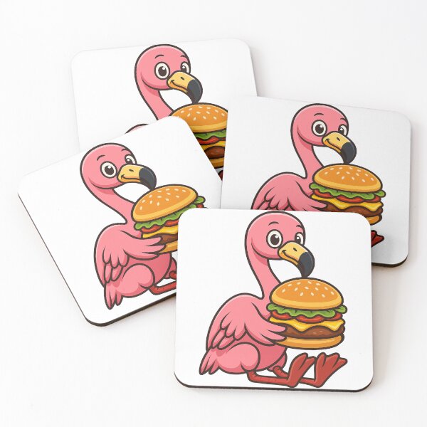 Item preview, Flamingo Eating Hamburger designed and sold by k3rstman1.