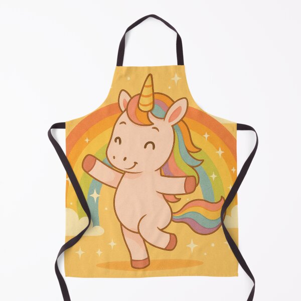 Item preview, Baby unicorn dancing in front of a rainbow designed and sold by leilazarus.