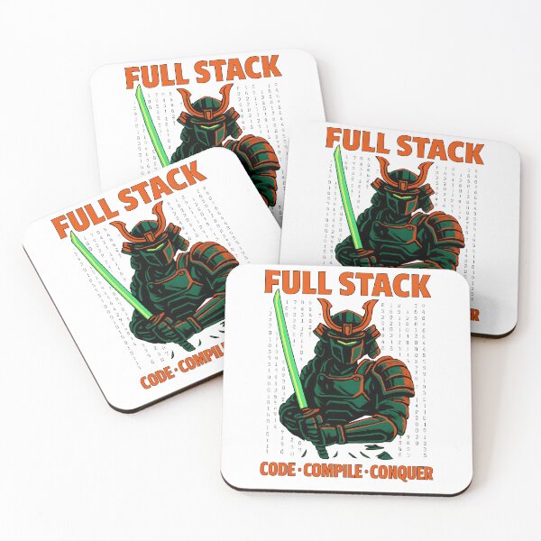 Item preview, Full Stack Samurai – Code  Compile  Conquer designed and sold by inkNext.