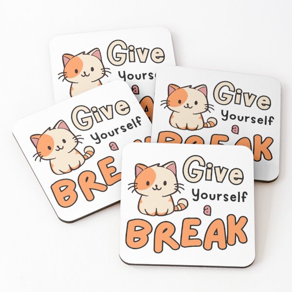 Item preview, Give Yourself A Break designed and sold by Eggroll the Cat.