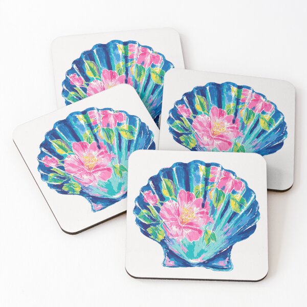 Item preview, Bright floral Seashell designed and sold by MendaciousMina.