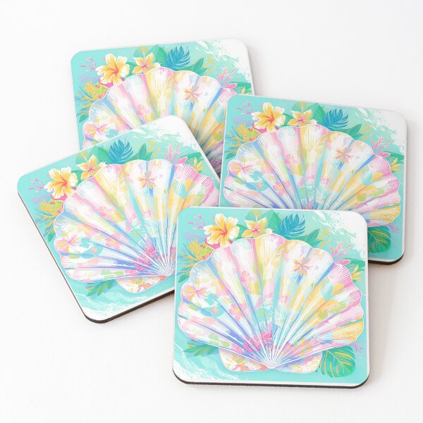 Item preview, Bright floral Seashell designed and sold by MendaciousMina.