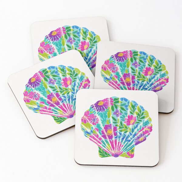 Item preview, Bright floral Seashell designed and sold by MendaciousMina.
