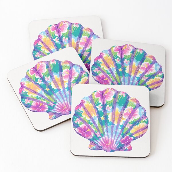 Item preview, Bright floral Seashell designed and sold by MendaciousMina.