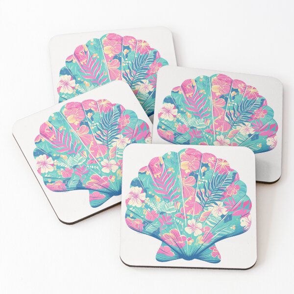 Item preview, Bright floral Seashell designed and sold by MendaciousMina.