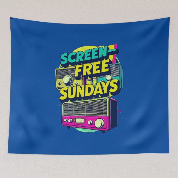 Item preview, Retro Waves Screen-Free Sundays designed and sold by Zakrytos ★★★★★.
