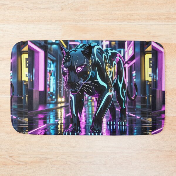 Item preview, Cyber Panther – Neon Jungle Predator designed and sold by Taans-Creation.