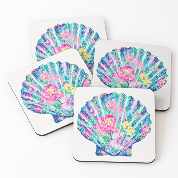 Item preview, Bright floral Seashell designed and sold by MendaciousMina.
