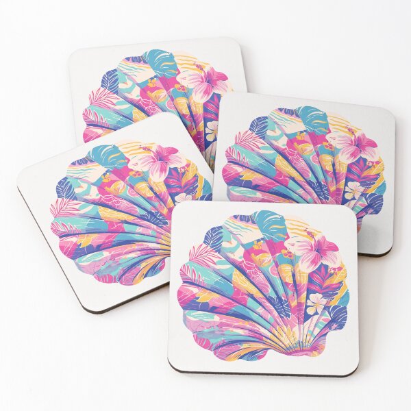 Item preview, Bright floral Seashell designed and sold by MendaciousMina.