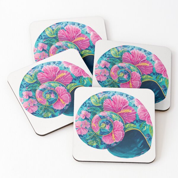 Item preview, Bright floral Seashell designed and sold by MendaciousMina.