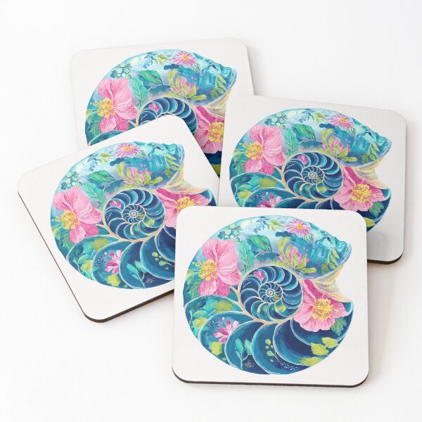 Item preview, Bright floral Seashell designed and sold by MendaciousMina.