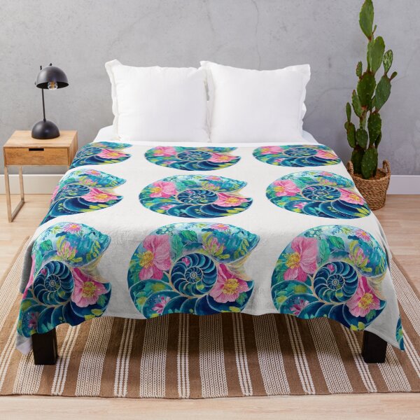 Item preview, Bright floral Seashell designed and sold by MendaciousMina.