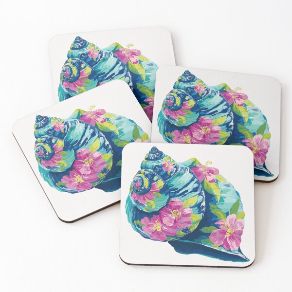 Item preview, Bright floral Seashell designed and sold by MendaciousMina.