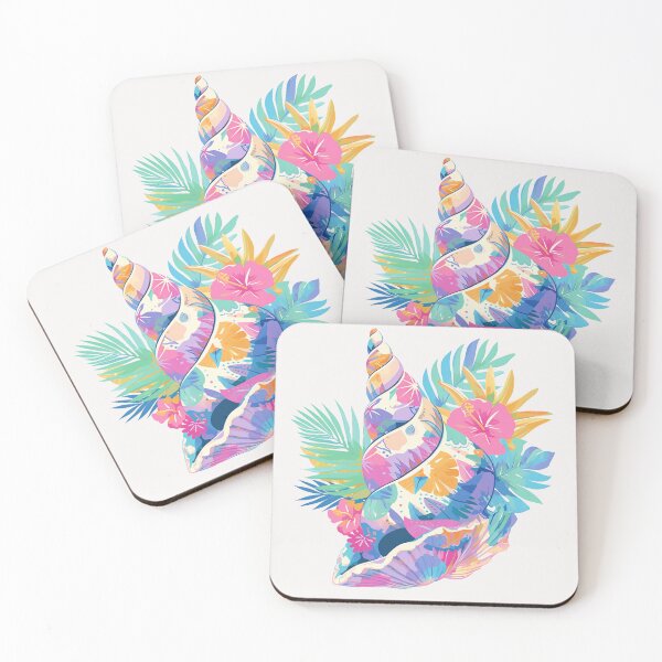 Item preview, Bright floral Seashell designed and sold by MendaciousMina.