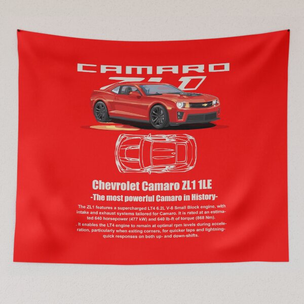 Item preview, Vintage Classic Chevrolet Car Camaro Red SS  designed and sold by PrintCarClub.