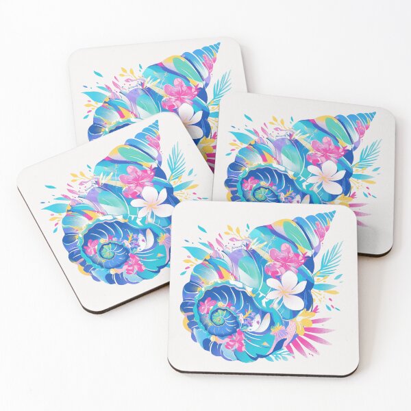 Item preview, Bright floral Seashell designed and sold by MendaciousMina.