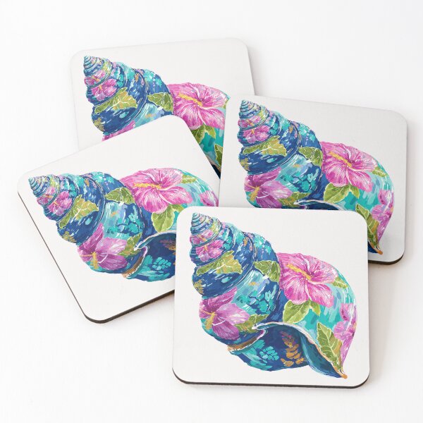 Item preview, Bright floral Seashell designed and sold by MendaciousMina.