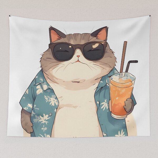 Item preview, chubby cat  designed and sold by aliraweb.