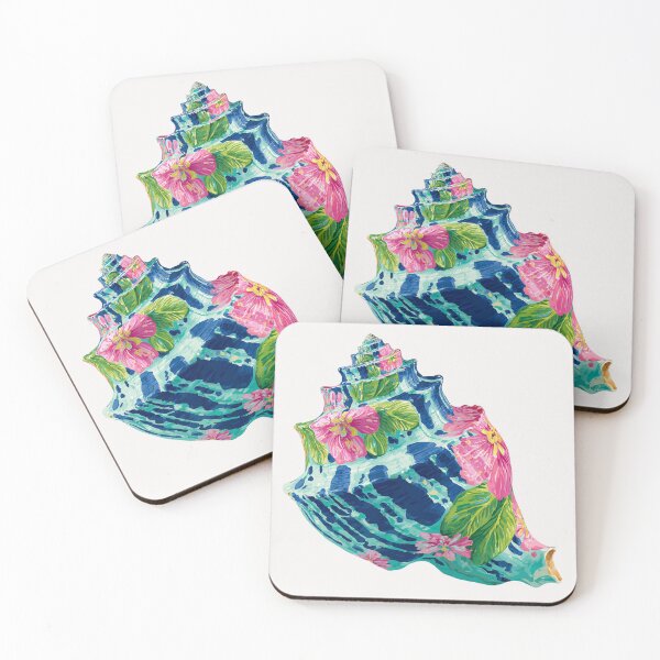 Item preview, Bright floral Seashell designed and sold by MendaciousMina.