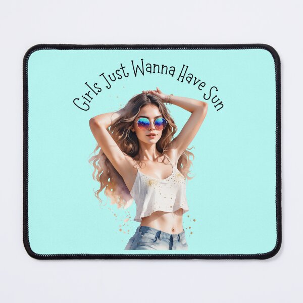 Item preview, Girls Just Want to Have Sun – Cute Summer Brunette#2 Graphic Tee designed and sold by SirensSageStone.