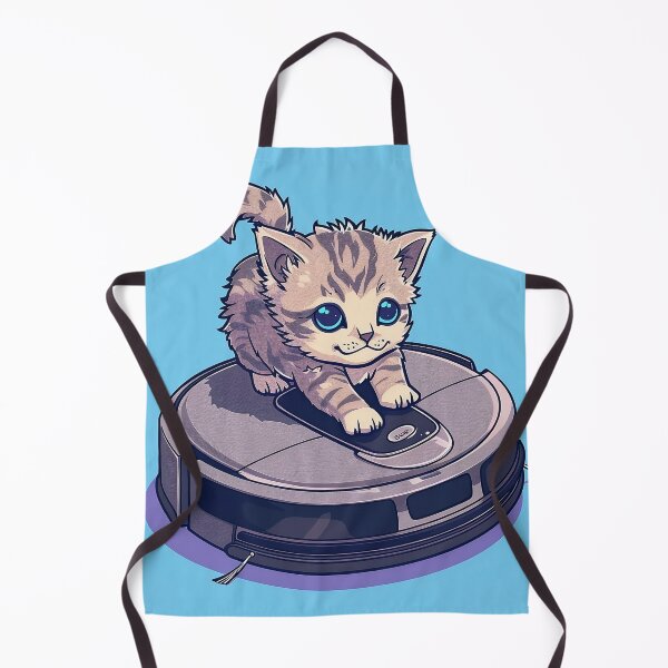 Item preview, Catoon Kitten Riding a robot vacuum designed and sold by CatsAndDogs-TF.