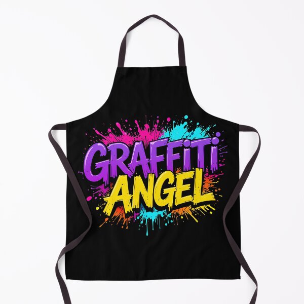 Artikelvorschau, GRAFFITI ANGEL - Pixel Paint Splatter Typografie in Neonfarben entworfen und verkauft von BrushRushX.