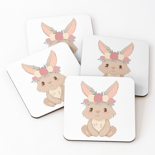 Item preview, Rabbit with flower wreath - AA0147A designed and sold by LionsHut.