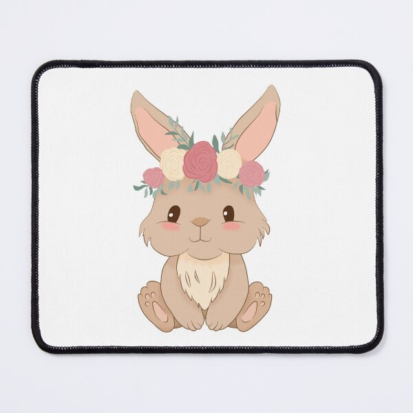 Item preview, Rabbit with flower wreath - AA0147A designed and sold by LionsHut.