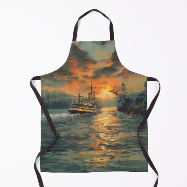 Item preview, Steamboat sailing into the twilight designed and sold by Made-by-Gus.