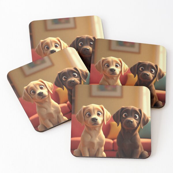 Item preview,  Labrador puppies V2 Pixar style – 3D AI art 4000×5000 px designed and sold by OrionAIStudio.