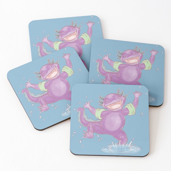 Item preview, Allie Axolotl Dancing in the Water - Digital Hand-Drawn Illustration  designed and sold by SChristineBrink.