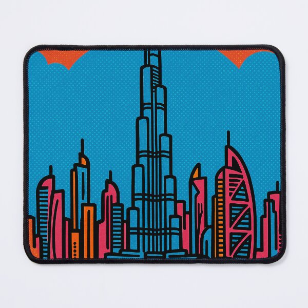 Item preview, Retro Futuristic Dubai Travel Poster | Digital Pop Art Skyline | Vibrant Middle East Cityscape | Dubai Travel Wall Art | Urban Desert Retro Style designed and sold by PaintedPixels01.