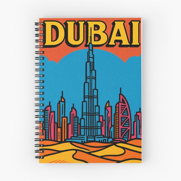 Item preview, Retro Futuristic Dubai Travel Poster | Digital Pop Art Skyline | Vibrant Middle East Cityscape | Dubai Travel Wall Art | Urban Desert Retro Style designed and sold by PaintedPixels01.
