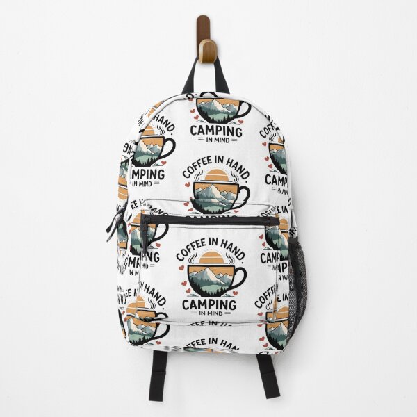 Item preview, Coffee in Hand, Camping in Mind – Mountain Sunrise Mug Design designed and sold by GRITMOOD.