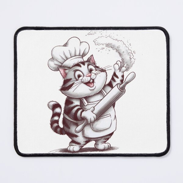 Item preview, Flour Flinging Chef Cat – Cute Baking Kitty Kitchen designed and sold by Taans-Creation.