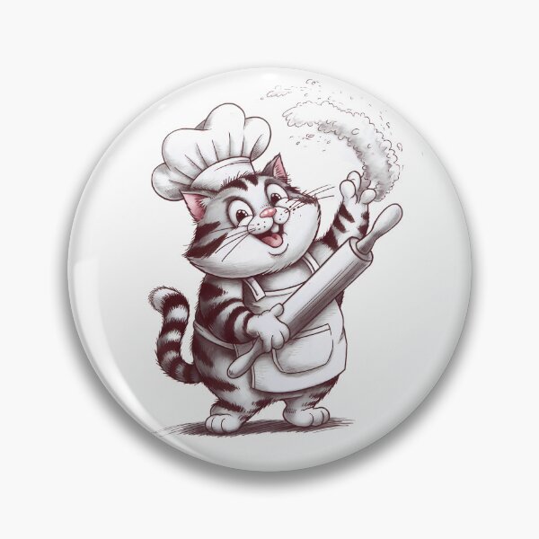 Item preview, Flour Flinging Chef Cat – Cute Baking Kitty Kitchen designed and sold by Taans-Creation.