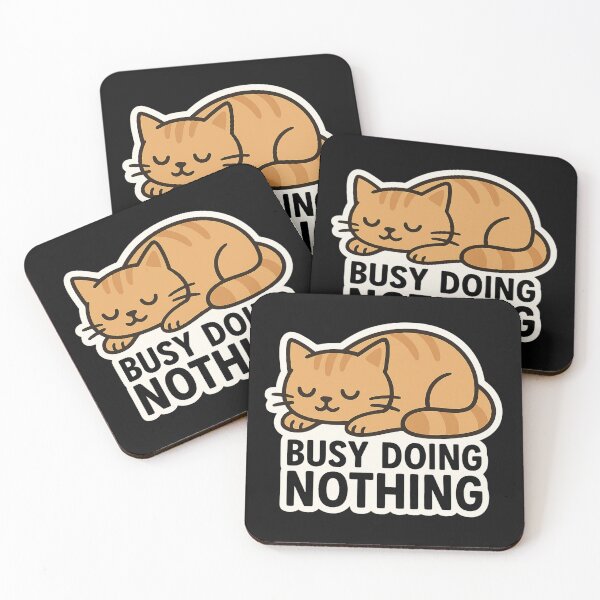 Item preview, Busy Doing Nothing – Cute Sleeping Cat Sticker designed and sold by sochadesigner.