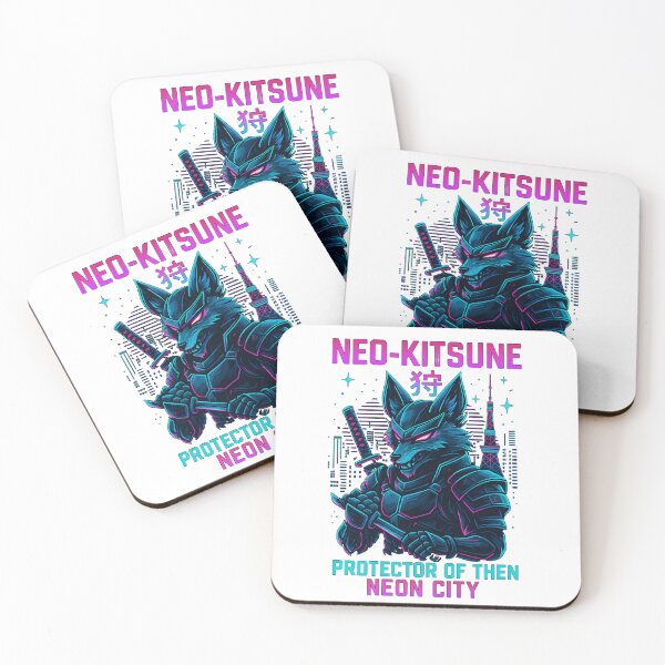Item preview, Neon Vengeance – Fox of the Shogunate designed and sold by inkNext.