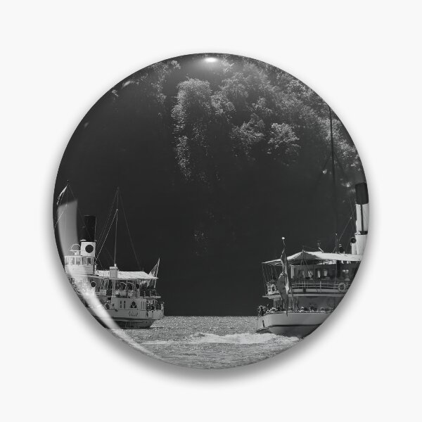 Item preview, Encounter on the lake – Two steamships cross designed and sold by beatbieri.ch.