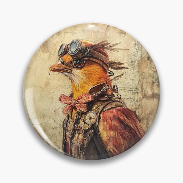 Item preview, Steampunk bird awaits new flight orders designed and sold by Made-by-Gus.