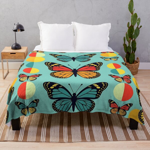 Item preview, Butterfly Orbit – Graphic Circle & Floral Pop Art Pattern designed and sold by WhimsicalThredz.