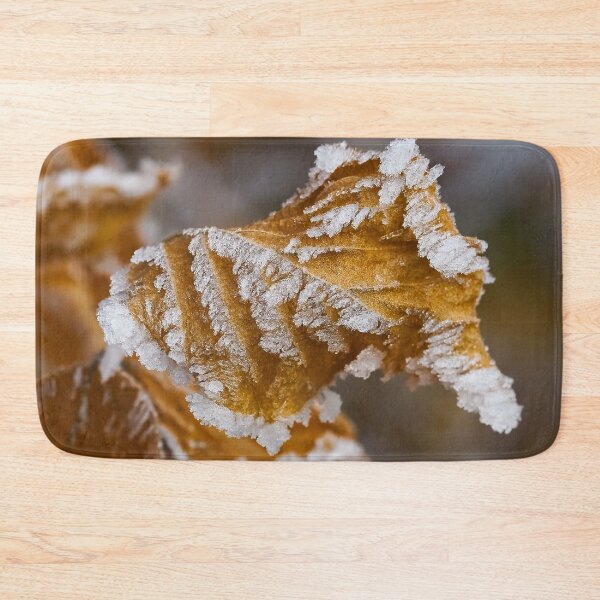 Item preview, Ice crystals on autumn leaf designed and sold by beatbieri.ch.