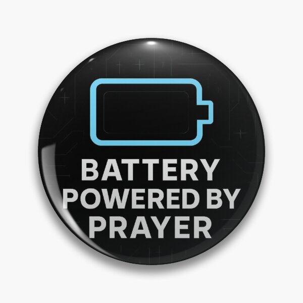 Item preview, Battery Powered by Prayer – Digital Saints Design designed and sold by LevelUpLab.