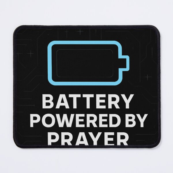 Item preview, Battery Powered by Prayer – Digital Saints Design designed and sold by LevelUpLab.