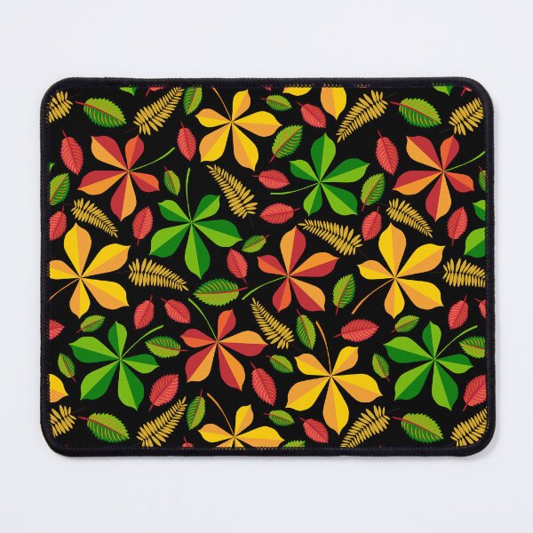 Item preview, Colorful autumn leaves, black background. Seamless floral pattern-141. designed and sold by Natalya Alexandrou.