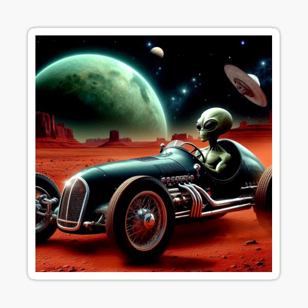Item preview, Alien and classic old car designed and sold by Dogandesighn.