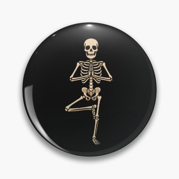 Item preview, Skeleton Doing Yoga | Funny Skeleton Yoga Pose Art | Peaceful & Ironic designed and sold by ColorSplash123.
